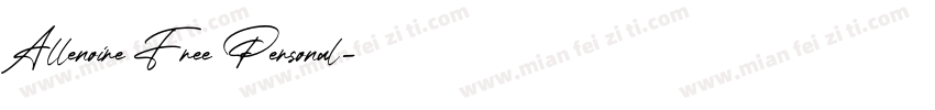 Allenoire Free Personal字体转换